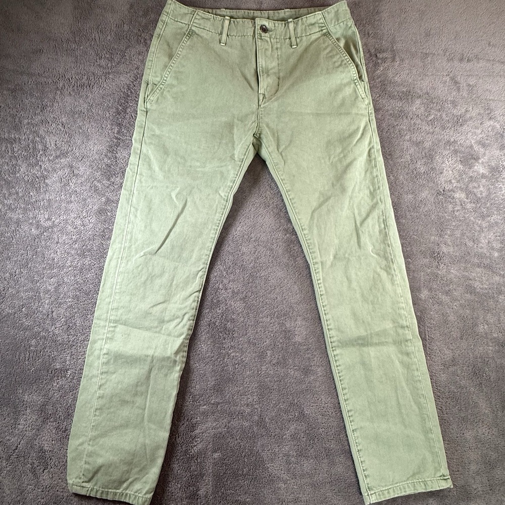 Levis Mens Green‎ Cotton Twill Chino Pants Straight Leg W30 L30